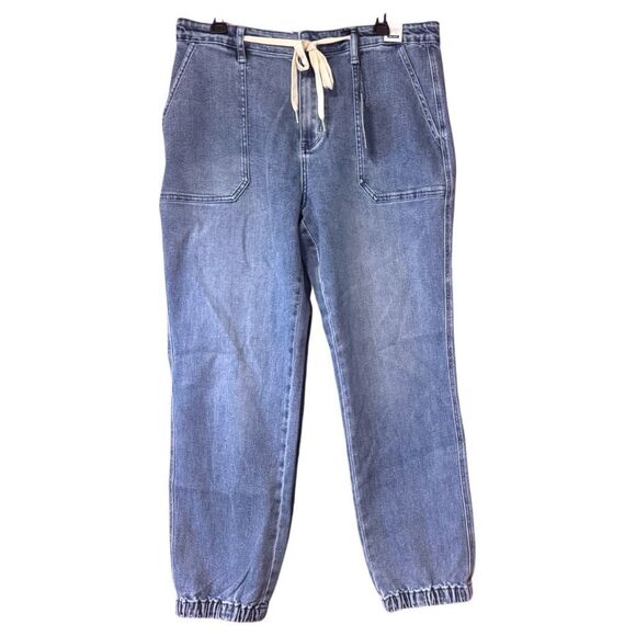 Judy Blue High Rise Medium Wash Denim Joggers NWT - Picture 9 of 16